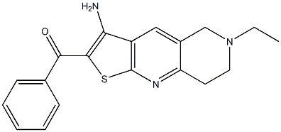 (3-amino-6-ethyl-5,6,7,8-tetrahydrothieno[2,3-b][1,6]naphthyridin-2-yl)(phenyl)methanone Structure