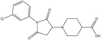 1-[1-(3-chlorophenyl)-2,5-dioxo-3-pyrrolidinyl]-4-piperidinecarboxylic acid