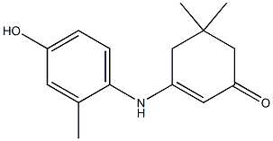 3-(4-hydroxy-2-methylanilino)-5,5-dimethyl-2-cyclohexen-1-one,,结构式