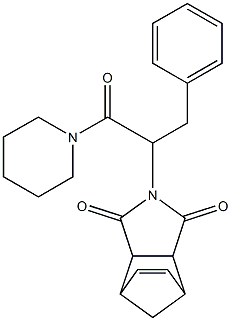 4-(1-benzyl-2-oxo-2-piperidin-1-ylethyl)-4-azatricyclo[5.2.1.0~2,6~]dec-8-ene-3,5-dione Struktur
