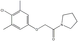 1-[(4-chloro-3,5-dimethylphenoxy)acetyl]pyrrolidine 结构式