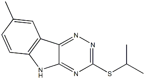 3-(isopropylsulfanyl)-8-methyl-5H-[1,2,4]triazino[5,6-b]indole Struktur