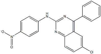 6-chloro-2-{4-nitroanilino}-4-phenylquinazoline 结构式