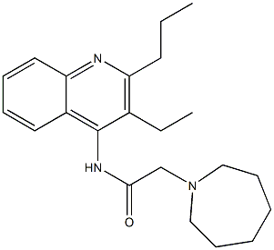 2-(1-azepanyl)-N-(3-ethyl-2-propyl-4-quinolinyl)acetamide