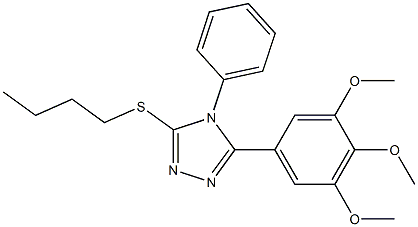 3-(butylsulfanyl)-4-phenyl-5-(3,4,5-trimethoxyphenyl)-4H-1,2,4-triazole|