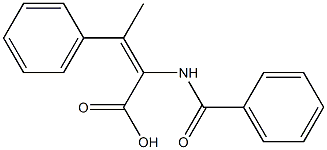 2-(benzoylamino)-3-phenyl-2-butenoic acid Struktur