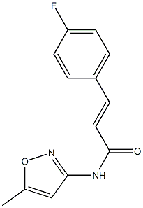 3-(4-fluorophenyl)-N-(5-methyl-3-isoxazolyl)acrylamide Structure