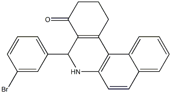 5-(3-bromophenyl)-2,3,5,6-tetrahydrobenzo[a]phenanthridin-4(1H)-one Structure