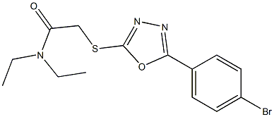 2-{[5-(4-bromophenyl)-1,3,4-oxadiazol-2-yl]sulfanyl}-N,N-diethylacetamide Structure
