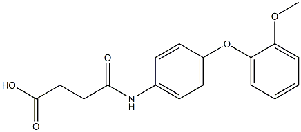 4-[4-(2-methoxyphenoxy)anilino]-4-oxobutanoic acid 化学構造式