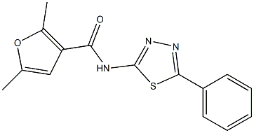 2,5-dimethyl-N-(5-phenyl-1,3,4-thiadiazol-2-yl)-3-furamide Structure