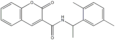 N-[1-(2,5-dimethylphenyl)ethyl]-2-oxo-2H-chromene-3-carboxamide,,结构式