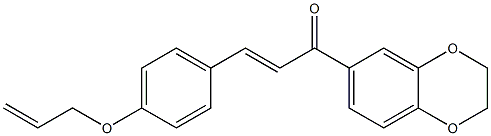 3-[4-(allyloxy)phenyl]-1-(2,3-dihydro-1,4-benzodioxin-6-yl)-2-propen-1-one Struktur