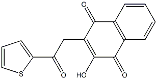 2-hydroxy-3-[2-oxo-2-(2-thienyl)ethyl]naphthoquinone Struktur