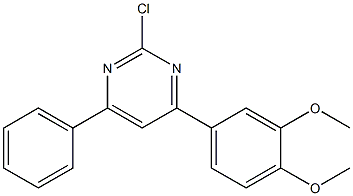 2-chloro-4-(3,4-dimethoxyphenyl)-6-phenylpyrimidine,,结构式