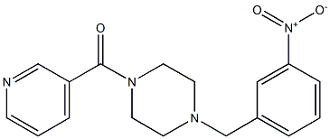 1-{3-nitrobenzyl}-4-(3-pyridinylcarbonyl)piperazine Structure