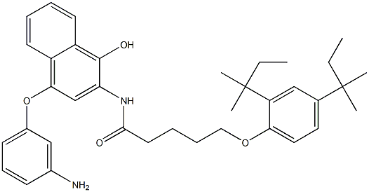 N-[4-(3-aminophenoxy)-1-hydroxy-2-naphthyl]-5-(2,4-ditert-pentylphenoxy)pentanamide Struktur