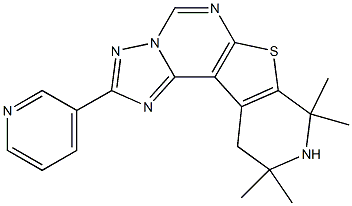 8,8,10,10-tetramethyl-2-(3-pyridinyl)-8,9,10,11-tetrahydropyrido[4',3':4,5]thieno[3,2-e][1,2,4]triazolo[1,5-c]pyrimidine Struktur