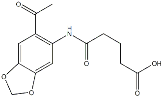 5-[(6-acetyl-1,3-benzodioxol-5-yl)amino]-5-oxopentanoic acid,,结构式