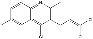 4-chloro-3-(3,3-dichloro-2-propenyl)-2,6-dimethylquinoline,,结构式