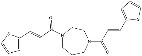 1,4-bis[3-(2-thienyl)acryloyl]-1,4-diazepane Structure