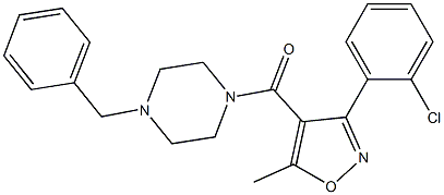 1-benzyl-4-{[3-(2-chlorophenyl)-5-methyl-4-isoxazolyl]carbonyl}piperazine