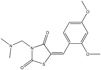 5-(2,4-dimethoxybenzylidene)-3-[(dimethylamino)methyl]-1,3-thiazolidine-2,4-dione 结构式