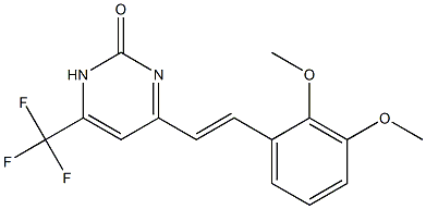 4-[2-(2,3-dimethoxyphenyl)vinyl]-6-(trifluoromethyl)-2(1H)-pyrimidinone Structure