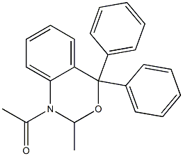 1-acetyl-2-methyl-4,4-diphenyl-1,4-dihydro-2H-3,1-benzoxazine Structure