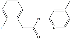 2-(2-fluorophenyl)-N-(4-methyl-2-pyridinyl)acetamide Struktur