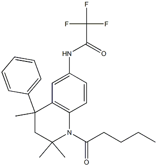 2,2,2-trifluoro-N-(2,2,4-trimethyl-1-pentanoyl-4-phenyl-1,2,3,4-tetrahydro-6-quinolinyl)acetamide|