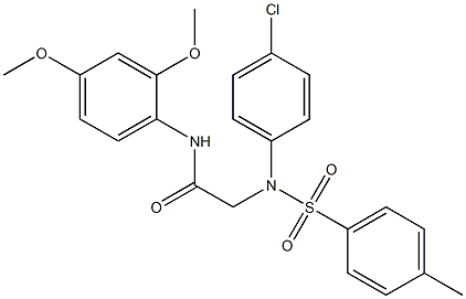 2-{4-chloro[(4-methylphenyl)sulfonyl]anilino}-N-(2,4-dimethoxyphenyl)acetamide 结构式