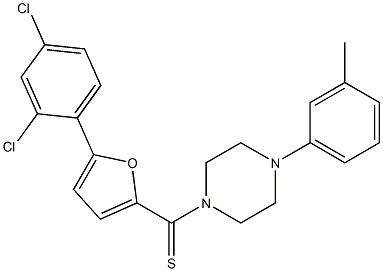 1-{[5-(2,4-dichlorophenyl)-2-furyl]carbothioyl}-4-(3-methylphenyl)piperazine|