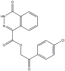 2-(4-chlorophenyl)-2-oxoethyl 4-oxo-3,4-dihydro-1-phthalazinecarboxylate,,结构式