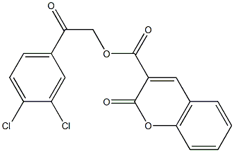2-(3,4-dichlorophenyl)-2-oxoethyl 2-oxo-2H-chromene-3-carboxylate Struktur
