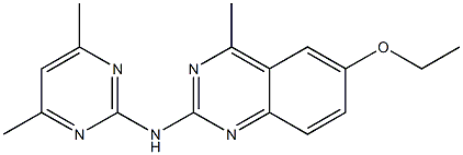 N-(4,6-dimethyl-2-pyrimidinyl)-6-ethoxy-4-methyl-2-quinazolinamine Struktur