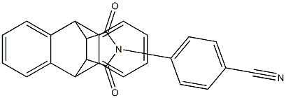 4-(16,18-dioxo-17-azapentacyclo[6.6.5.0~2,7~.0~9,14~.0~15,19~]nonadeca-2,4,6,9,11,13-hexaen-17-yl)benzonitrile 化学構造式