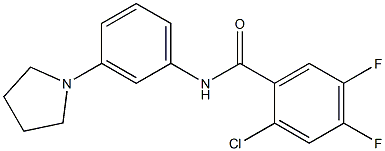 2-chloro-4,5-difluoro-N-[3-(1-pyrrolidinyl)phenyl]benzamide,,结构式