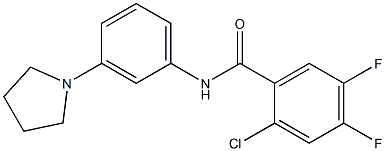  2-chloro-4,5-difluoro-N-[3-(1-pyrrolidinyl)phenyl]benzamide