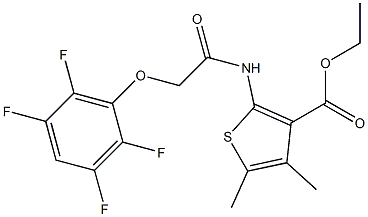  ethyl 4,5-dimethyl-2-{[(2,3,5,6-tetrafluorophenoxy)acetyl]amino}-3-thiophenecarboxylate