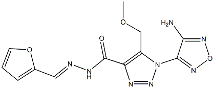1-(4-amino-1,2,5-oxadiazol-3-yl)-N'-(2-furylmethylene)-5-(methoxymethyl)-1H-1,2,3-triazole-4-carbohydrazide 结构式