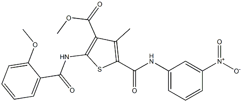  methyl 5-[({3-nitrophenyl}amino)carbonyl]-4-methyl-2-({[2-(methyloxy)phenyl]carbonyl}amino)thiophene-3-carboxylate