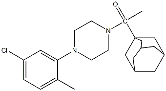 1-(1-adamantylacetyl)-4-(5-chloro-2-methylphenyl)piperazine,,结构式