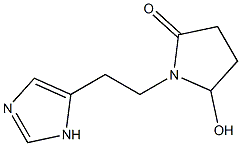 5-hydroxy-1-[2-(1H-imidazol-5-yl)ethyl]-2-pyrrolidinone Struktur
