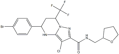 5-(4-bromophenyl)-3-chloro-N-(tetrahydro-2-furanylmethyl)-7-(trifluoromethyl)-4,5,6,7-tetrahydropyrazolo[1,5-a]pyrimidine-2-carboxamide