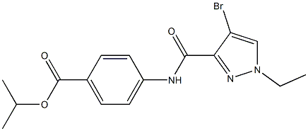 isopropyl 4-{[(4-bromo-1-ethyl-1H-pyrazol-3-yl)carbonyl]amino}benzoate Structure