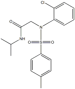 2-{2-chloro[(4-methylphenyl)sulfonyl]anilino}-N-isopropylacetamide,,结构式