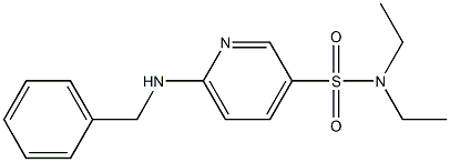 6-(benzylamino)-N,N-diethyl-3-pyridinesulfonamide 结构式