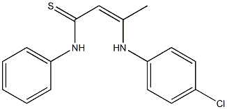 3-(4-chloroanilino)-N-phenyl-2-butenethioamide Structure