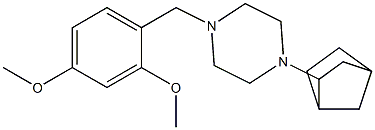 1-bicyclo[2.2.1]hept-2-yl-4-(2,4-dimethoxybenzyl)piperazine,,结构式